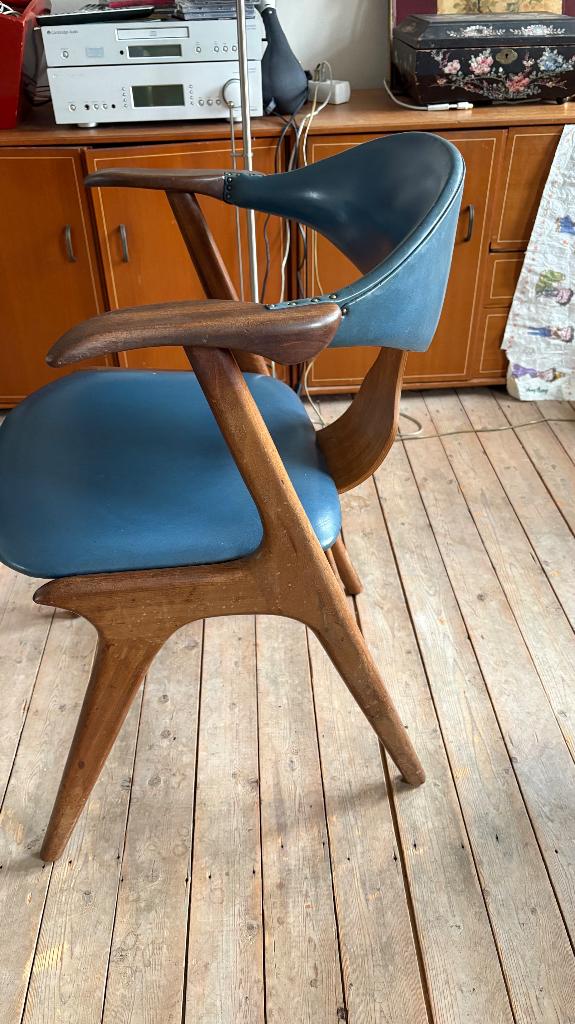 Stoel design zweden van AWA ‘50-‘59 225 euro, Ophalen, Gebruikt, Bruin, Eén