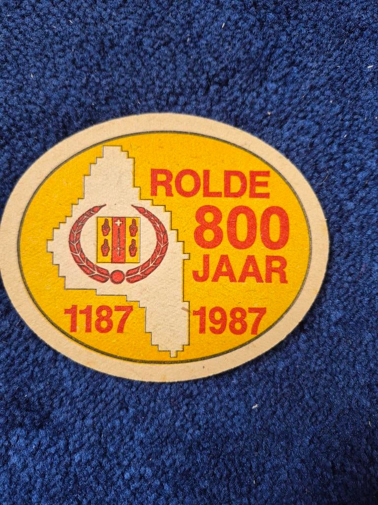 Amstel bierviltje - Rolde 800 Jaar (1187-1987), Verzamelen, Ophalen of Verzenden