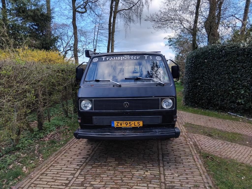 Volkswagen T3 camper nieuwe apk wegenbelastingvrij, Zwart, Origineel Nederlands, 1200 kg, Diesel