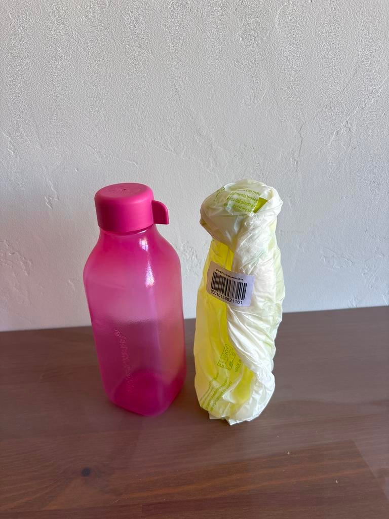 Tupperware drinkflessen 310 ml - Roze en Geel (nieuw), Ophalen, Nieuw, Geel, Beker of Kan
