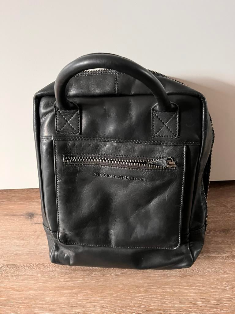 Chesterfield dames /heren laptop rugzak zwart, Computers en Software, Laptoptassen, Ophalen of Verzenden, 13 inch, Zo goed als nieuw