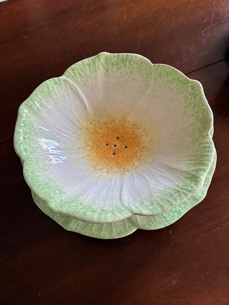 Vintage fruittest in bloemvorm, Ophalen of Verzenden