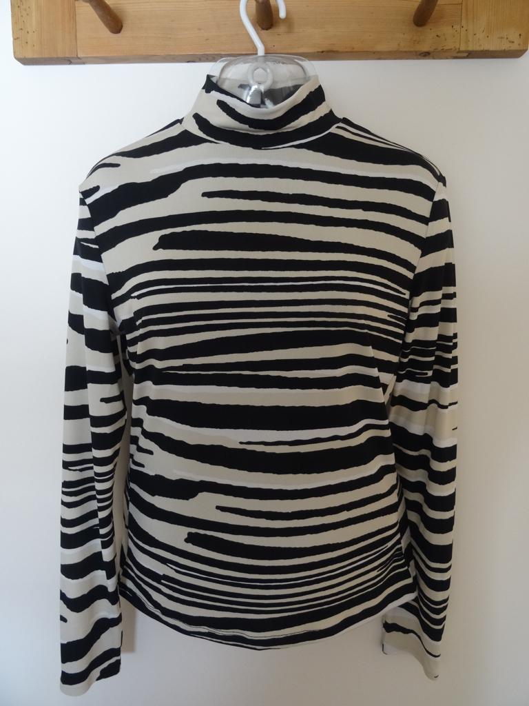 Vanilia top " zebra' mt S, Verzenden, Vanilia, Zwart, Zo goed als nieuw