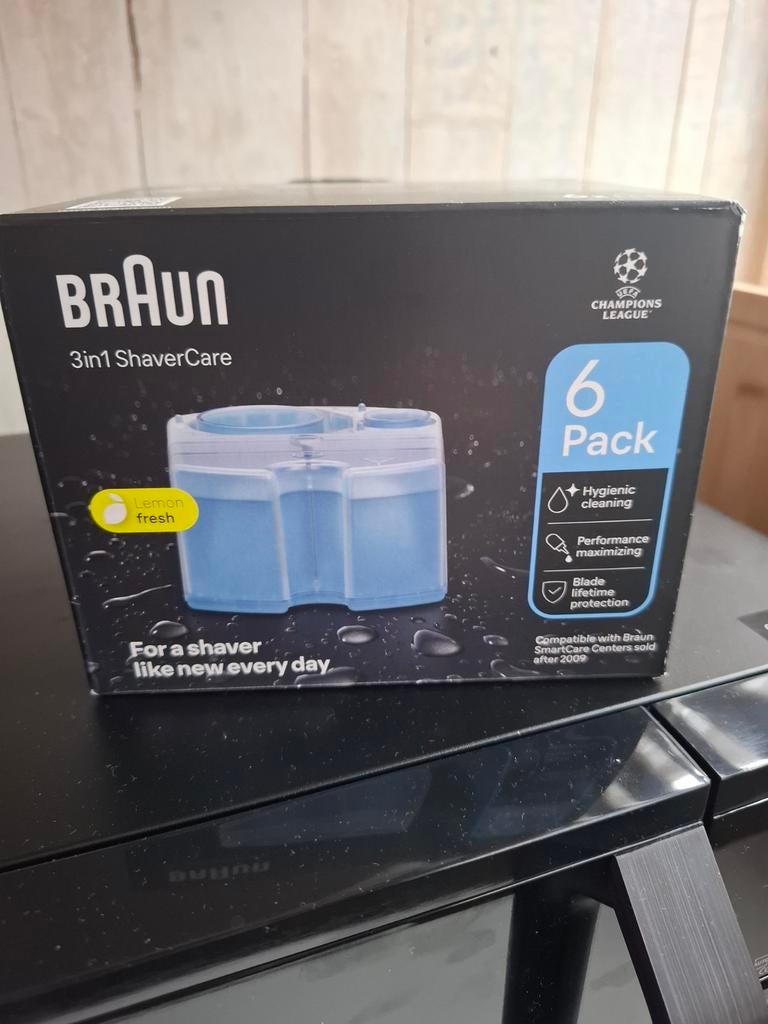 Braun 3in1 ShaverCare navulling 6-pack Lemon Fresh, Ophalen