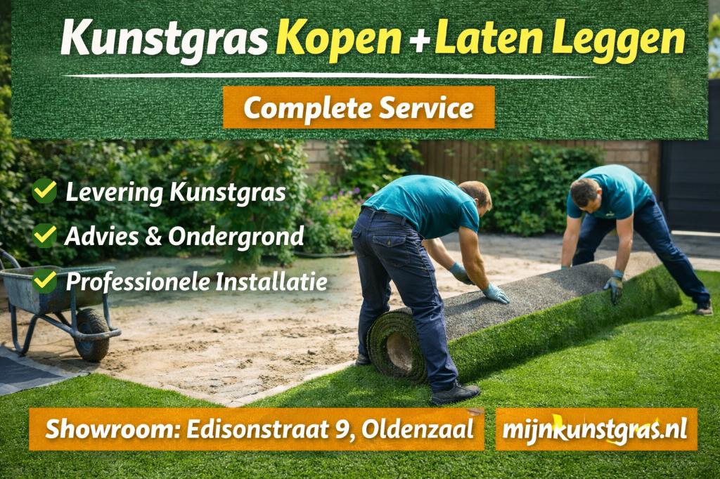 Kunstgras Kopen - Laten Leggen, Tuin en Terras, Gras en Kunstgras, Ophalen of Verzenden, Nieuw, 20 m² of meer