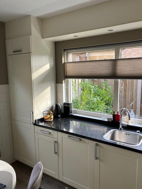 Mooie hoekkeuken met granieten blad, Huis en Inrichting, Ophalen, Gebruikt, Hoekkeuken, Graniet of Steen