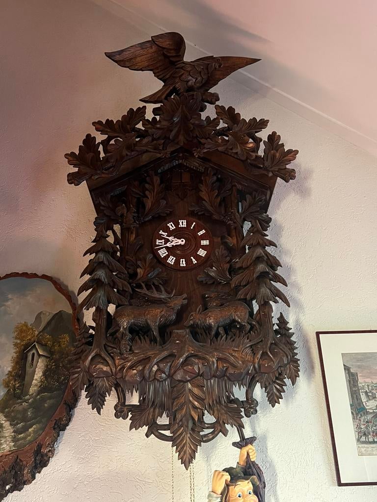 ZELDZAME Gigantisch Grote KOEKOEKSKLOK “ROMBA” Zwarte Woud, Ophalen, Gebruikt, Analoog, Wandklok