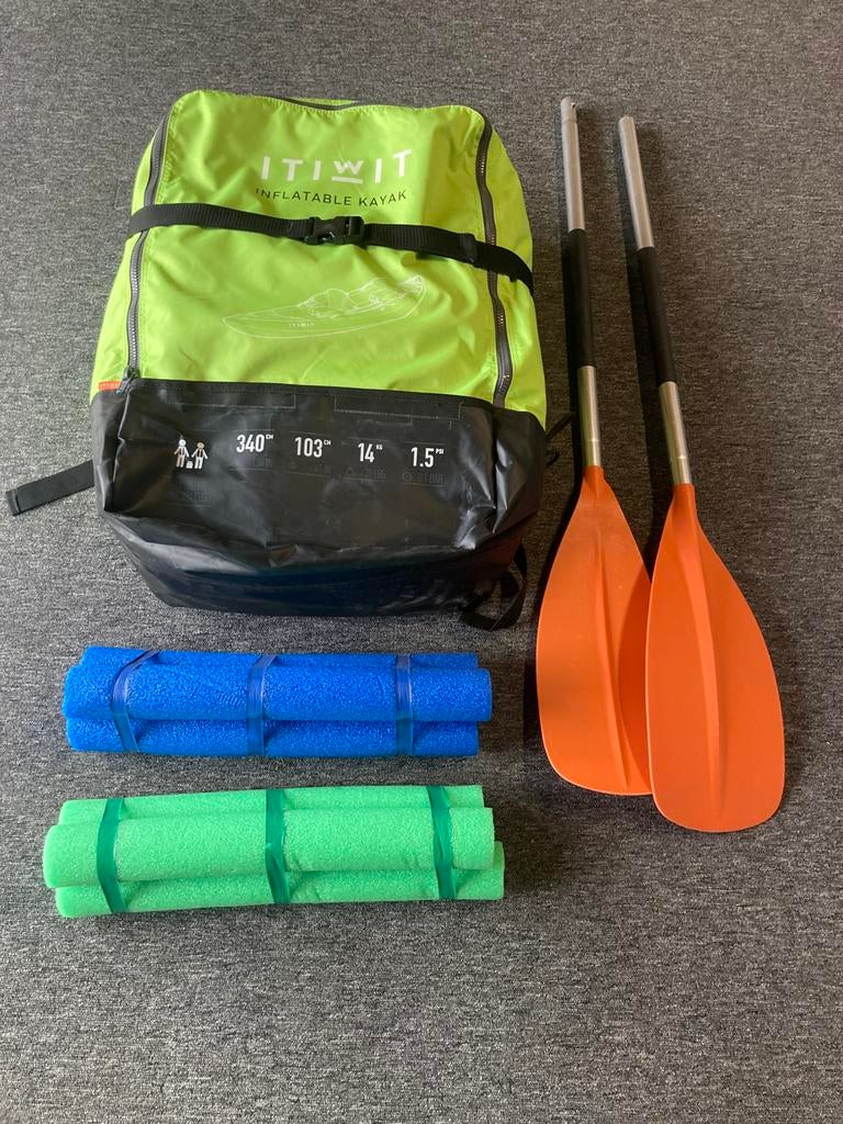 DECATHLON Itiwit opblaasbare toerkajak 2 personen, Ophalen, Zo goed als nieuw, 2-persoons