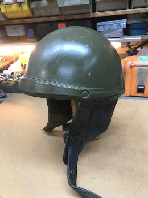 militaire motorhelm pothelm jaren 50, Ophalen of Verzenden, Landmacht, Nederland, Helm of Baret