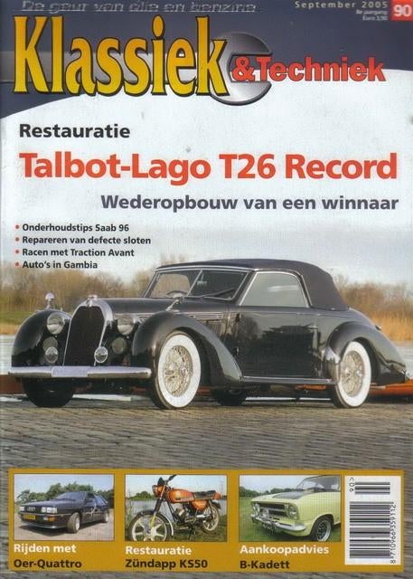 Klassiek & Techniek 90 2005 : Saab 96 - Audi Quattro Coupe, Ophalen of Verzenden, Gelezen, Algemeen