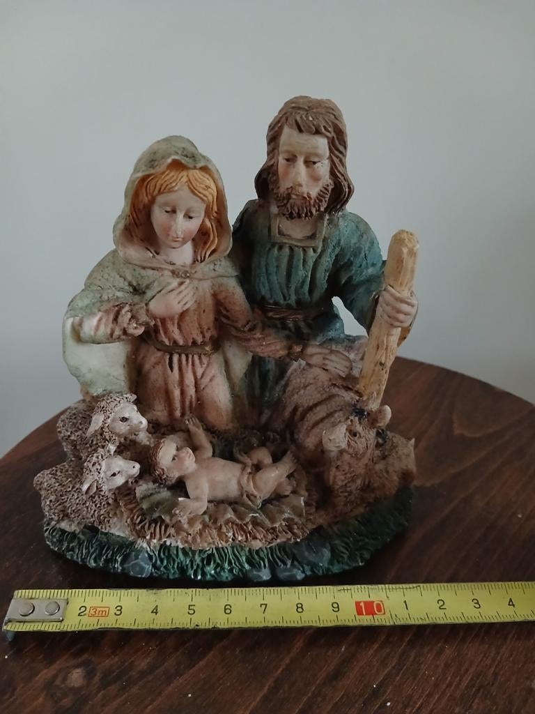 Beeldje Maria bijbel tafereel kinderke kerststal, Ophalen