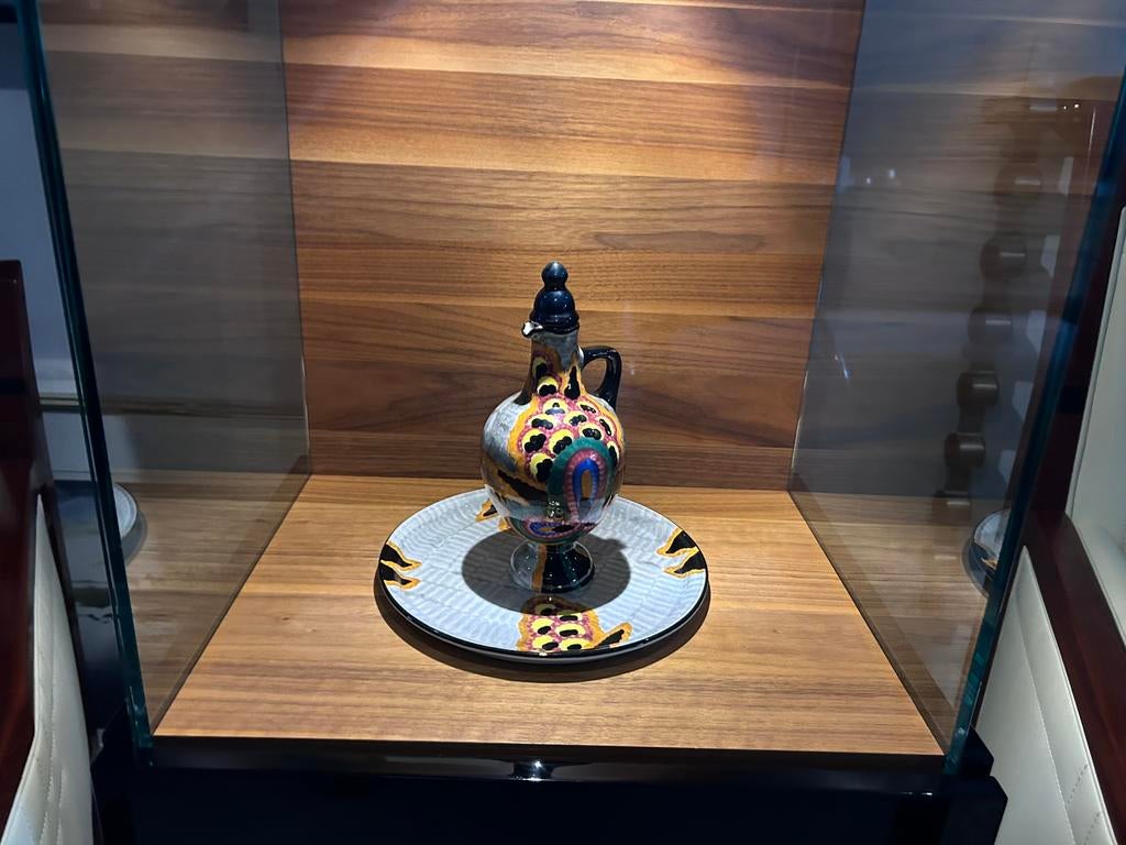 Majolica Schramberg Stoneware Karaffenset, Ophalen of Verzenden, Gebruikt, Huisaccessoire