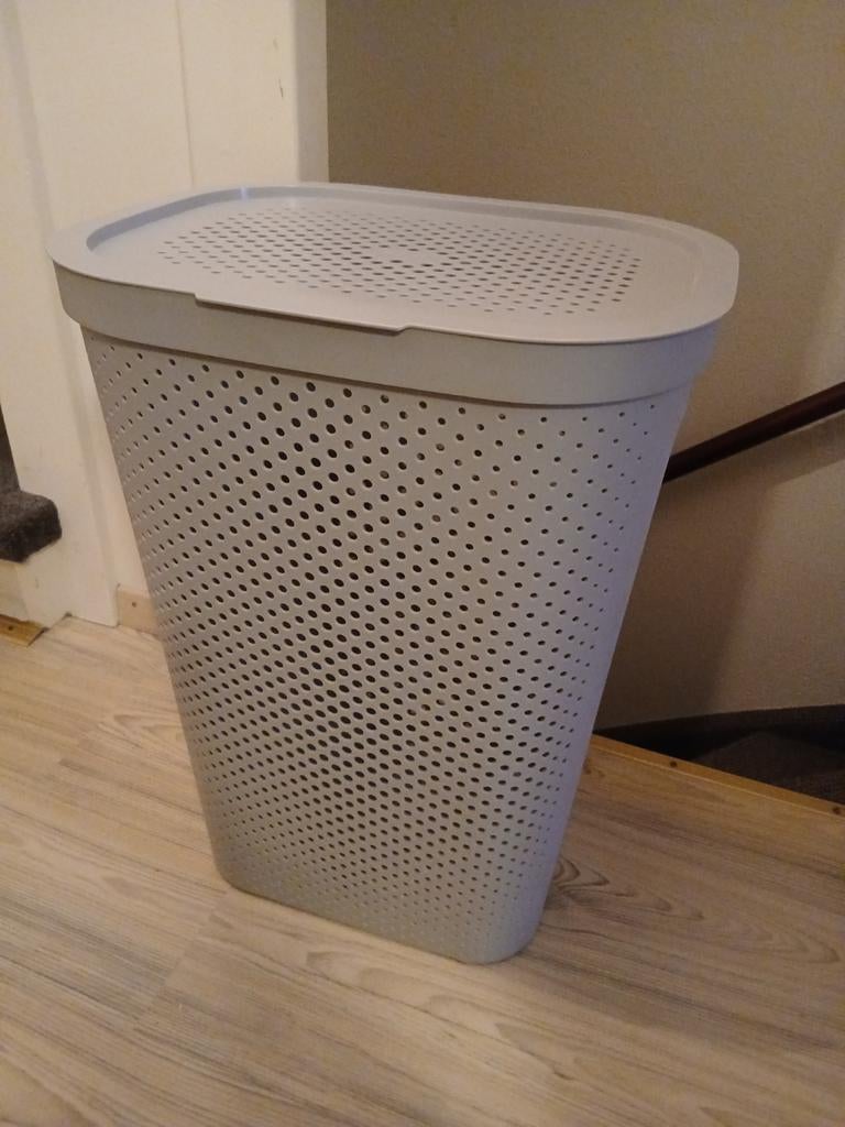 Wasmand - Zo goed als nieuw - 61x43x33cm, Ophalen, Zo goed als nieuw, Grijs, Overige typen