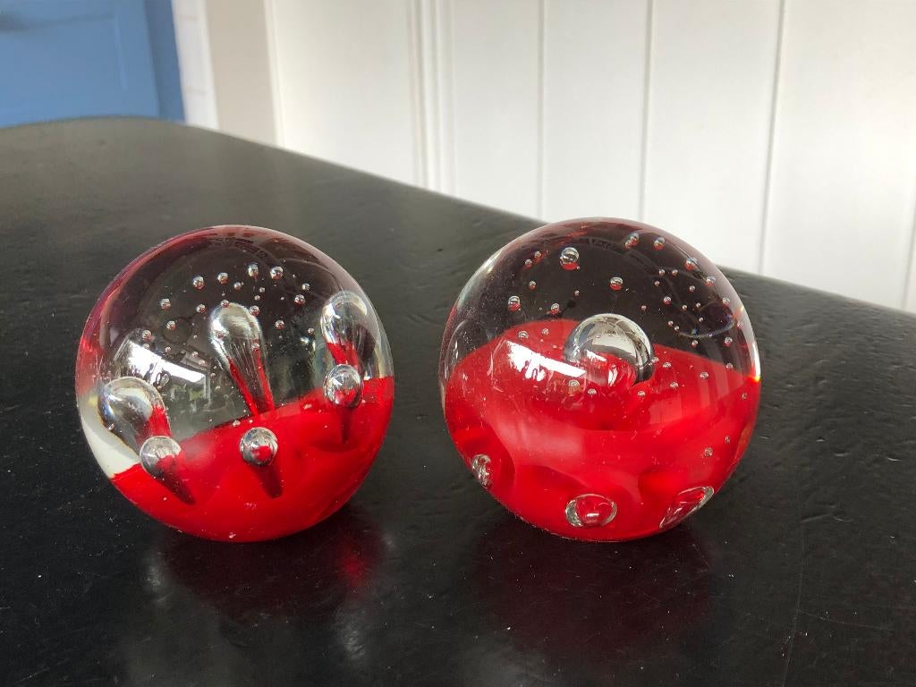 2 mooie glazen paperweights, Ophalen of Verzenden