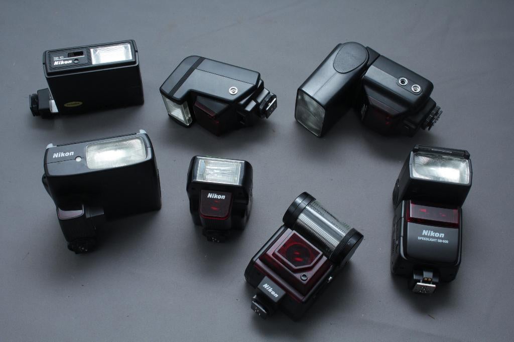 A06 6 Nikon Flitsers, Ophalen of Verzenden, Gebruikt, Nikon, Kantelbaar