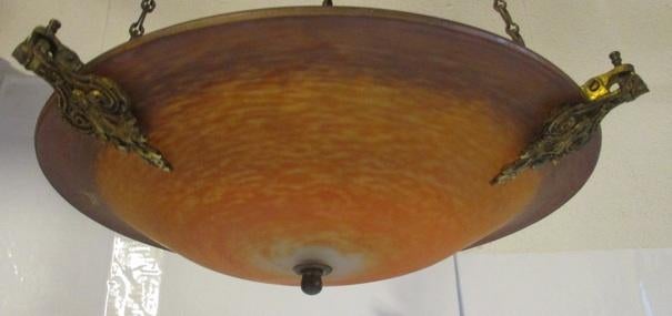 art deco pate de verre lamp Delatte Nancy, Antiek en Kunst, Antiek | Lampen, Verzenden