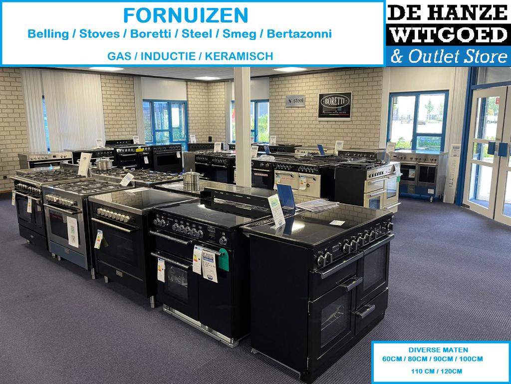 Inductie fornuis Stoves Boretti AGA Belling Smeg Pelgrim AEG, Witgoed en Apparatuur, Fornuizen, Ophalen of Verzenden, Nieuw, Warmhoudplaat