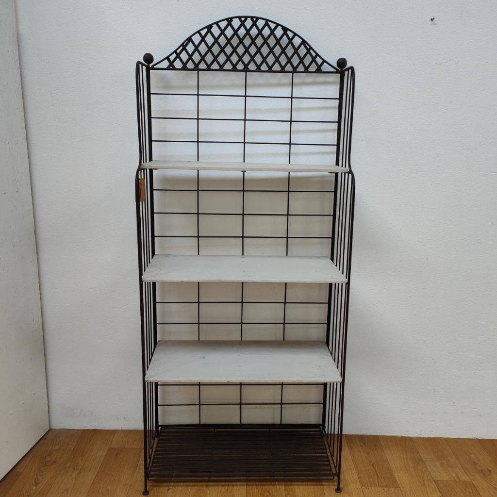 Vintage Brocante ijzeren wandrek etagère plantenrek rek 01, Valkenswaard, Gebruikt, Info@flashbackfurniture.nl, Flashback Furniture