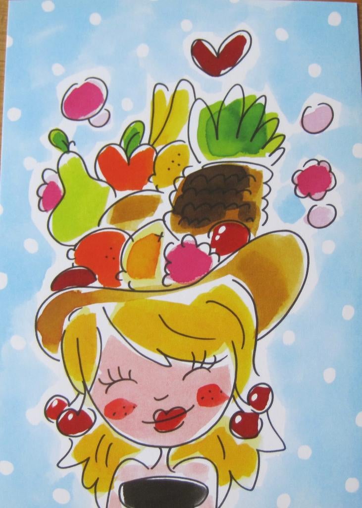 voor het kind - Blond Amsterdam - hoed met fruit - nieuw, Ophalen of Verzenden, 1980 tot heden, Ongelopen, Overige thema's