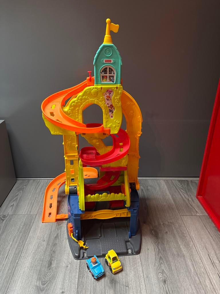 Fisher-Price Little People Garage - 2 standen, Handmatig, Ophalen, Overige merken, Racebaan