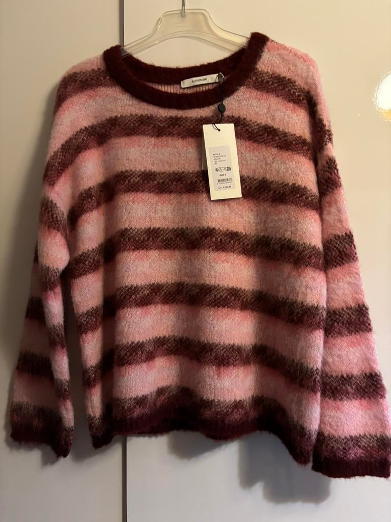 Summum trui met alpaca wol roze streep S, Verzenden, Zo goed als nieuw, Roze