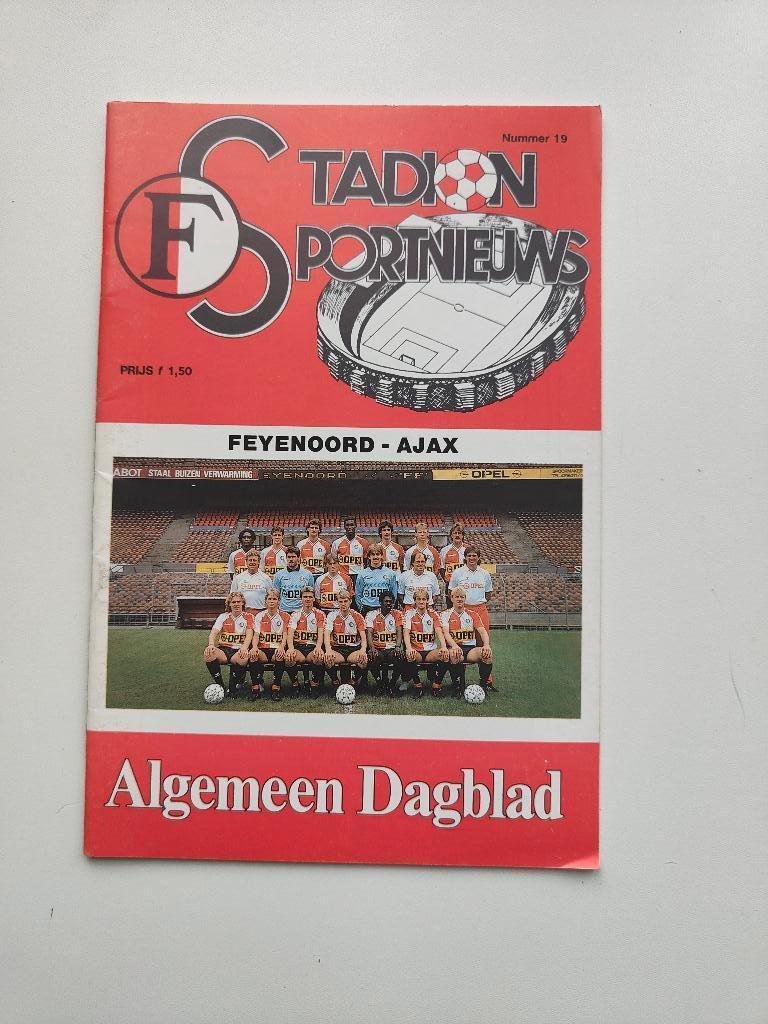 Feyenoord - AJAX officieel programma 24 april 1988, Verzenden, Zo goed als nieuw, Ajax, Overige typen