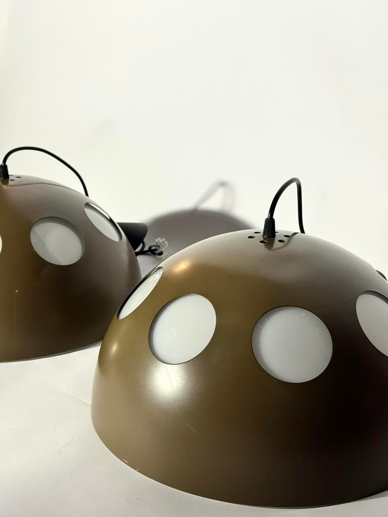 2x RAAK Amsterdam El Duomo, Bruin Retro Space Age Lamp, Huis en Inrichting, Lampen | Hanglampen, Zo goed als nieuw, Minder dan 50 cm
