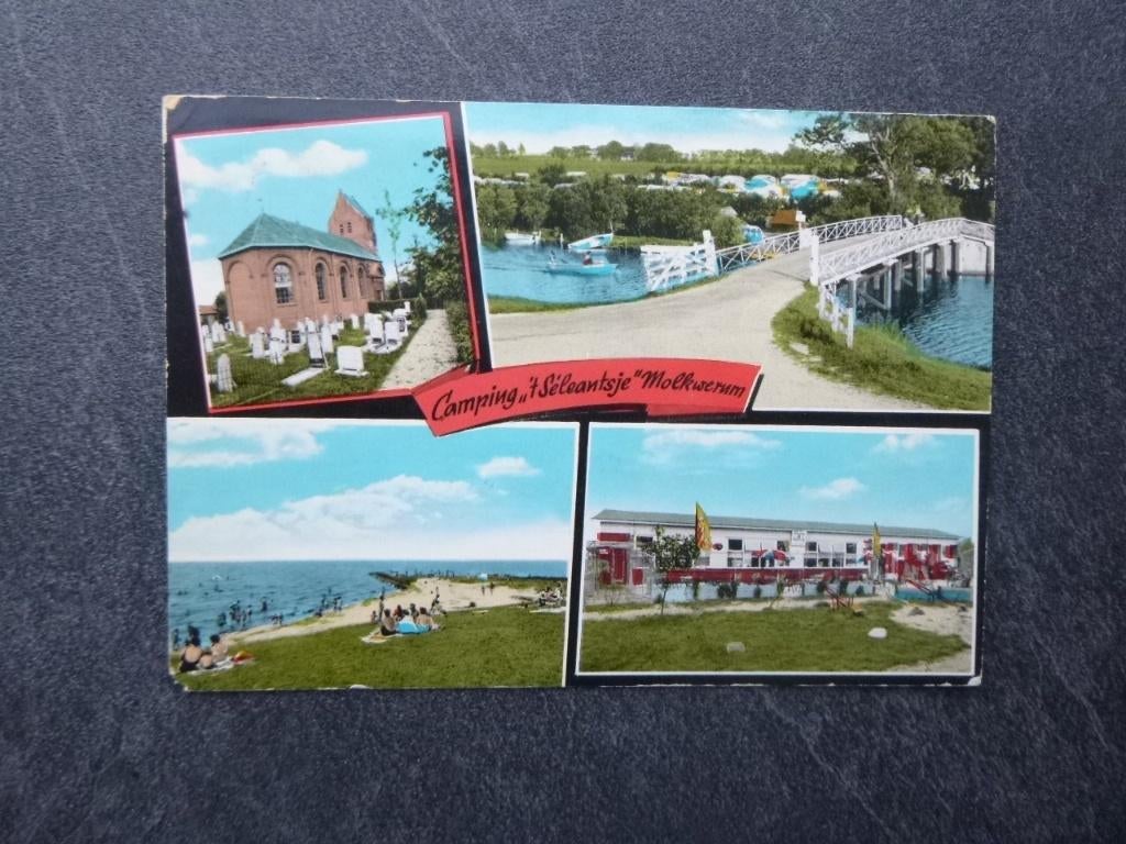 Molkwerum, camping 't Seleatsje  15ct zegel, Verzenden, 1960 tot 1980, Gelopen, Noord-Brabant