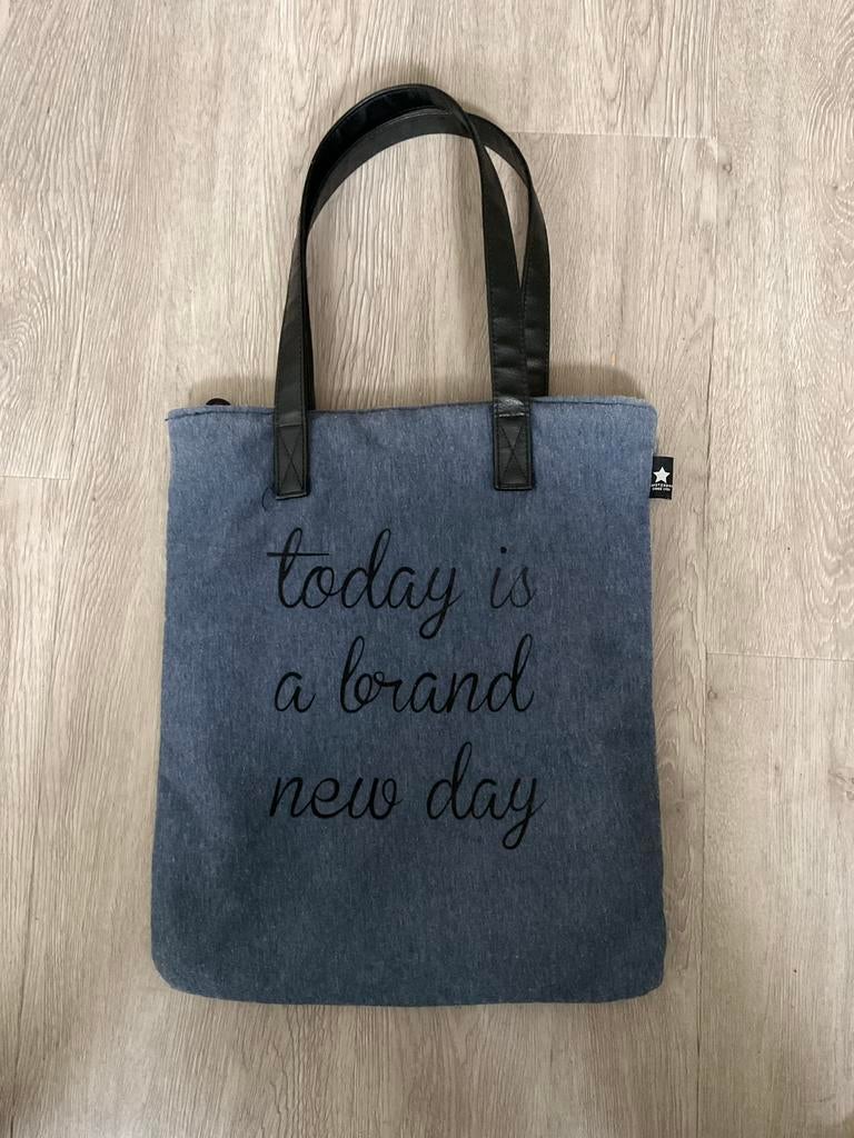 Mooie blauwe tas met rits, Sieraden, Tassen en Uiterlijk, Tassen | Damestassen, Ophalen of Verzenden, Gebruikt, Blauw, Overige typen