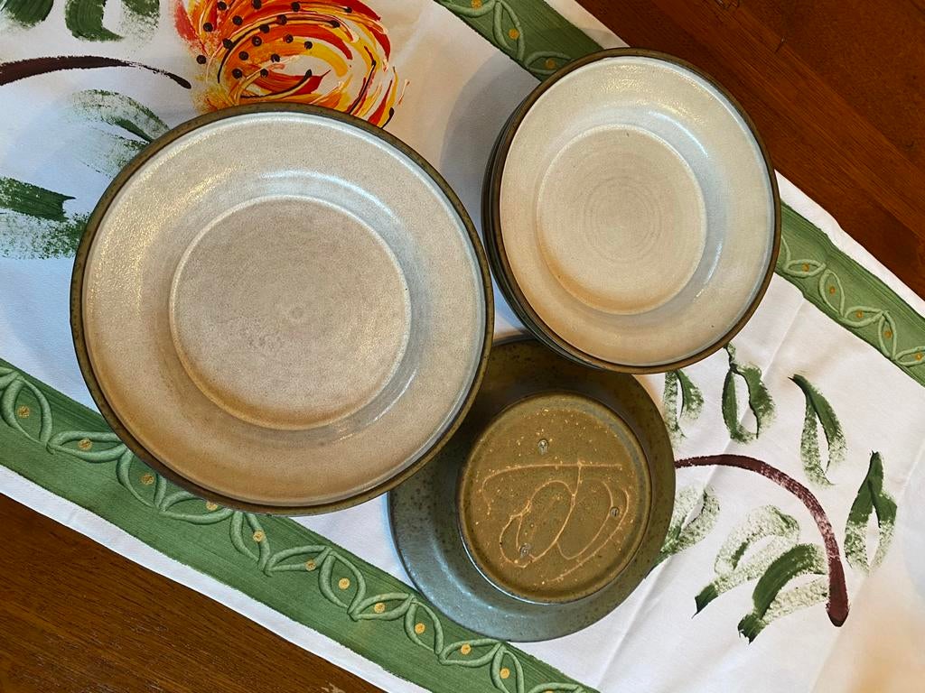 Lucie Q Bakker Soepborden/Pastaborden - Schorsgroen, Ophalen