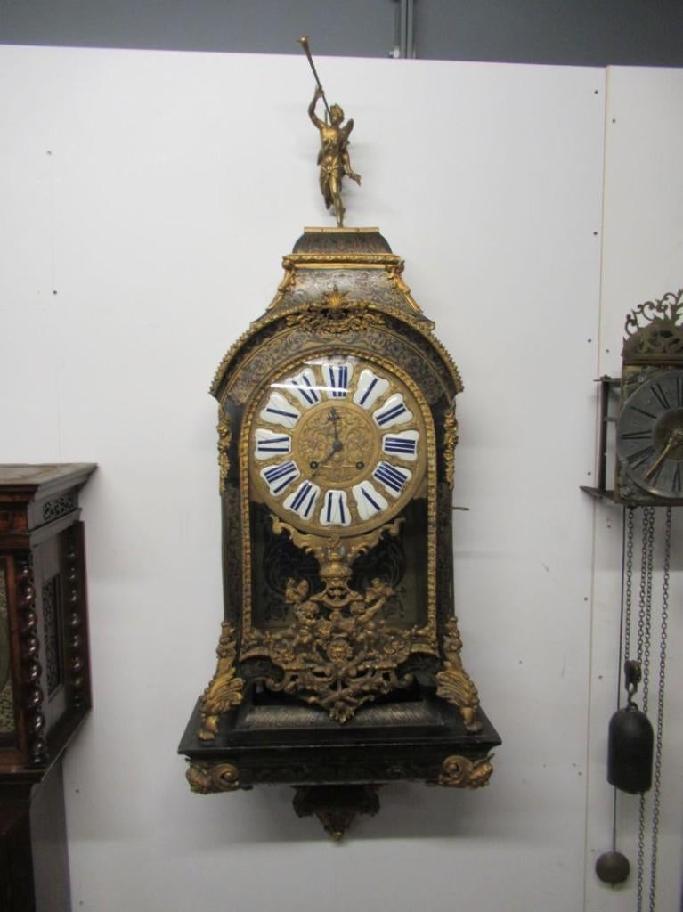 Oer 11402 18e eeuwse boulle klok met console "Lenoir Paris", Ophalen