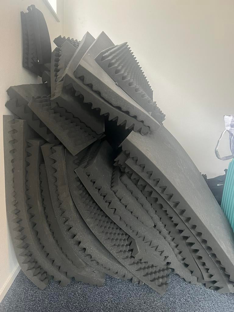 Studio isolatiemateriaal / akoestisch schuim - veel stukken!, Overige materialen, Zo goed als nieuw, 15 m² of meer, Ophalen