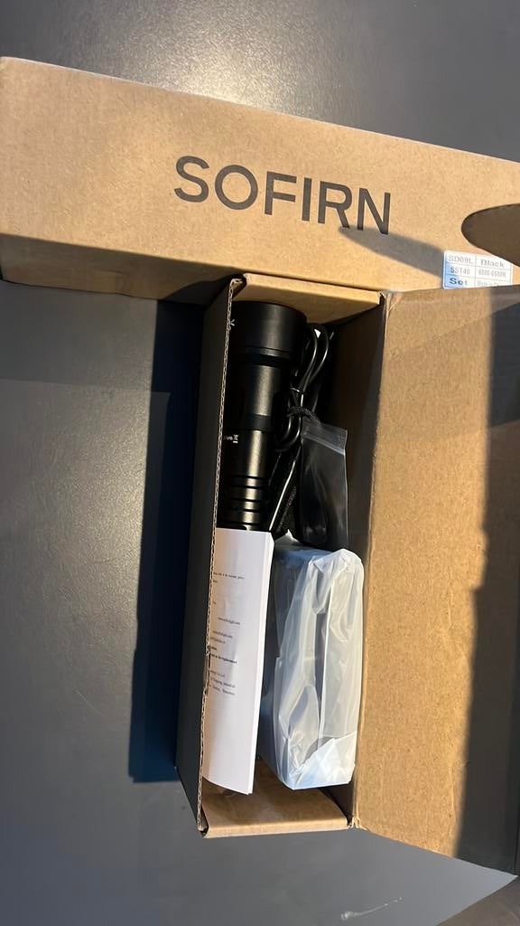 Zaklamp Sofirn SD09L krachtige duikamp, Caravans en Kamperen, Zaklampen, Ophalen of Verzenden, Nieuw, Accu