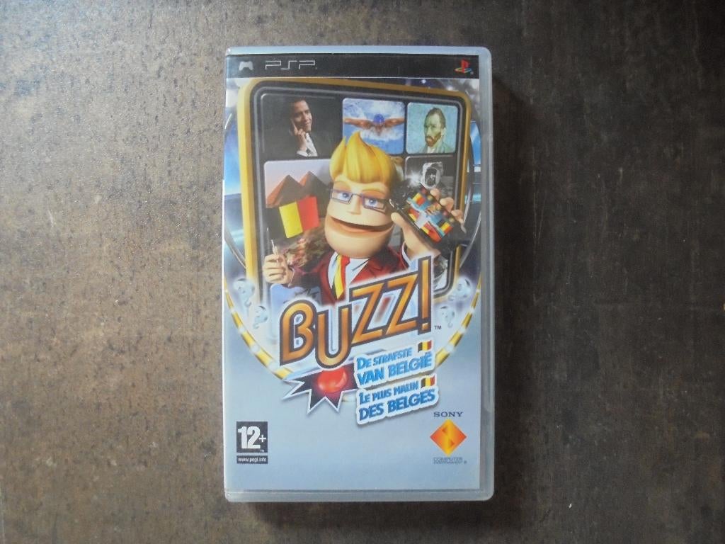 Buzz De Strafste van België voor PSP (zie foto's), Puzzel en Educatief, Gebruikt, Ophalen of Verzenden, 3 spelers of meer