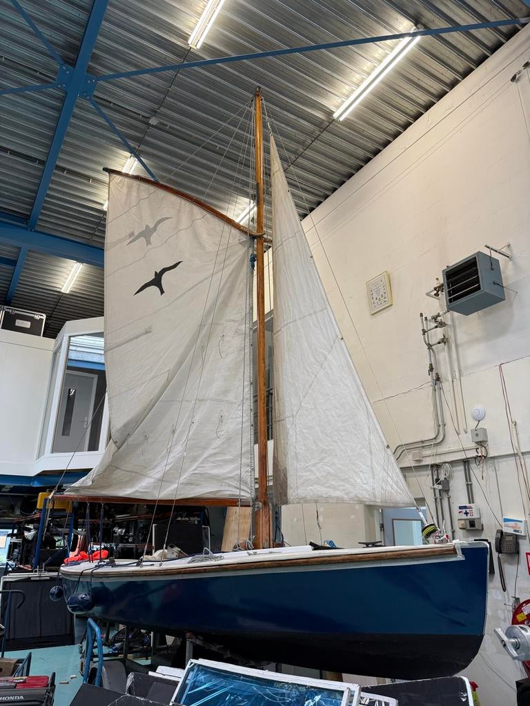 Zeilboot valk met trailer en buitenboordmotor, Watersport en Boten, Zeilen en Zeiltoebehoren, Ophalen, 6 meter of meer, Gebruikt