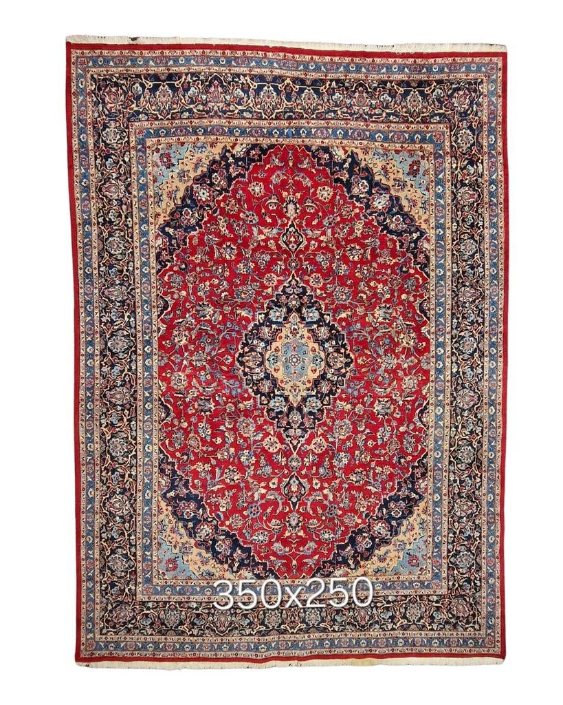 groot Perzisch tapijt Kashan 350x250 wollen vloerkleed iran, 1185VB, De handelmaatschappij, Groot Perzisch tapijt kashan wollen vloerkleed handgknoopt iran