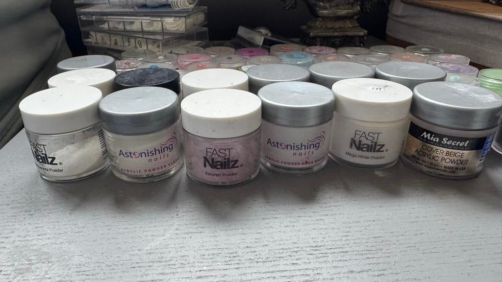 Acryl Nagel Set met Tips en Penseel, Sieraden, Tassen en Uiterlijk, Uiterlijk | Cosmetica en Make-up, Gebruikt, Overige kleuren