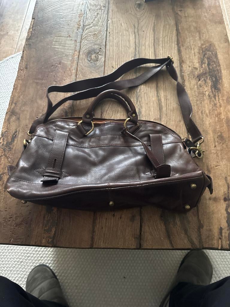 Spikes & Sparrow leren tas - Chocolate Brown, Ophalen of Verzenden, Gebruikt, Bruin, Handtas