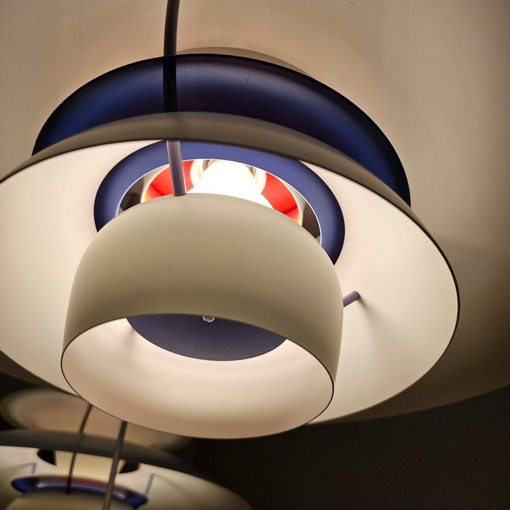 Ophangklaar witte PH5 Louis Poulsen - Vintage Deens design, Ophalen of Verzenden, Zo goed als nieuw, X, Metaal