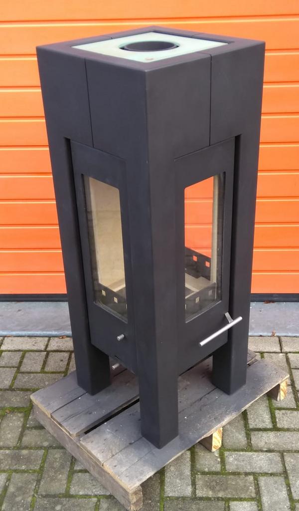 tekoop hase modena houtkachel 6 kw 3 zijden glas, Houtkachel, Ophalen of Verzenden, Zo goed als nieuw, Vrijstaand
