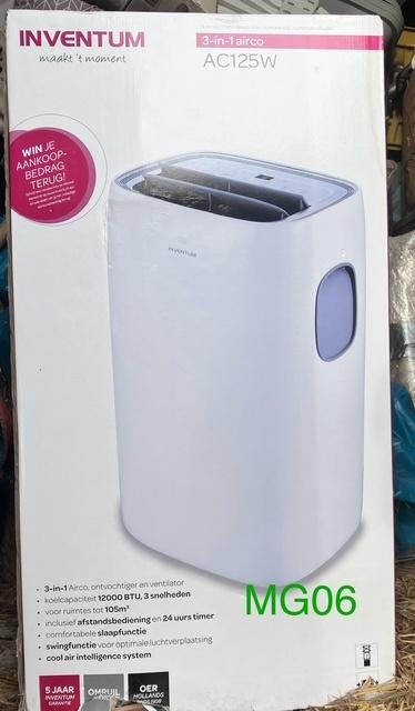 Verwarming/Airco Inventum AC125W nieuw in doos, Ophalen, Timer, Nieuw, 3 snelheden of meer