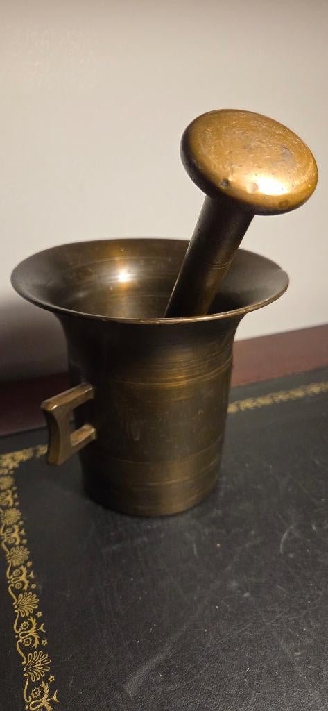 Antieke bronzen vijzel, Ophalen of Verzenden