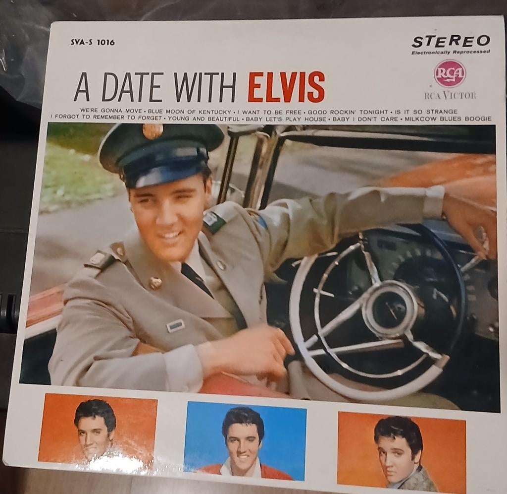Elvis Presley LP's: A Date With Elvis, Elvis, Sings Hits, Ophalen of Verzenden, Gebruikt, 12 inch, Rock-'n-Roll