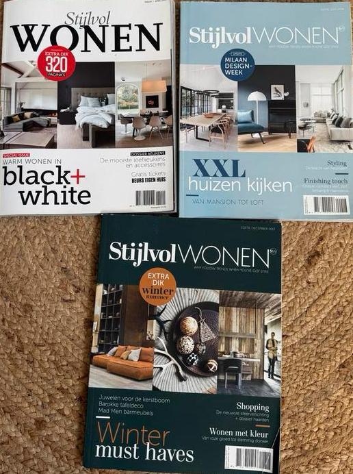 3x Stijlvol Wonen magazines - inspiratie voor je interieur, Boeken, Ophalen of Verzenden, Gelezen, Overige typen