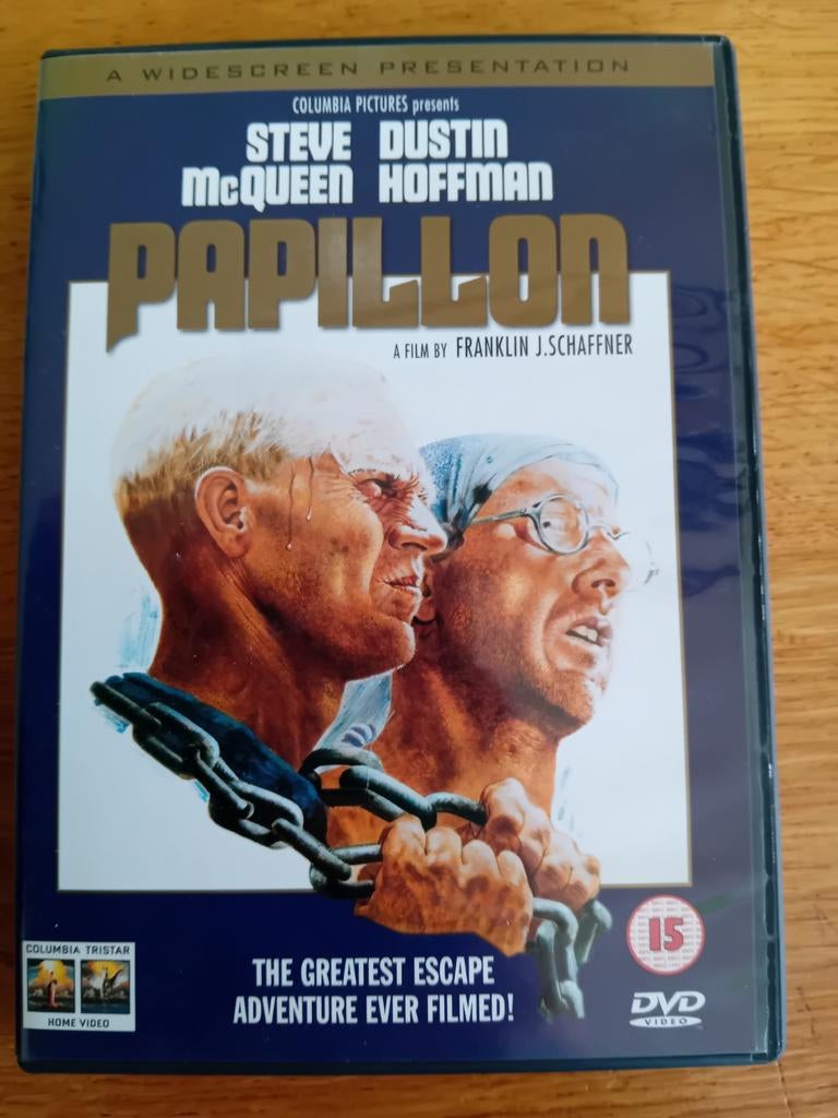 Papillon DVD - Klassieke ontsnappingsfilm met Steve McQueen, Cd's en Dvd's, Dvd's | Avontuur, Vanaf 16 jaar, Ophalen of Verzenden