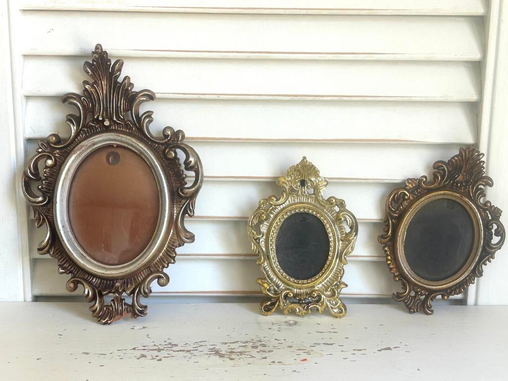 Drie vintage barok lijstjes, Antiek en Kunst, Ophalen