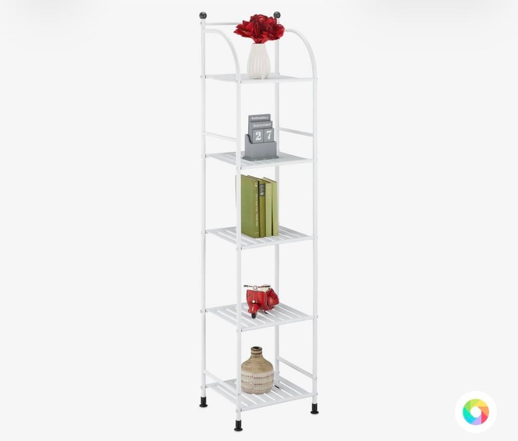 Nieuw in doos: metalen staand wit badkamerrek, Huis en Inrichting, Badkamer | Badkamermeubels, Minder dan 50 cm, 100 tot 150 cm