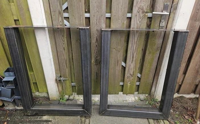 Stalen tafelpoten/ onderstel voor bartafel, Ophalen, Rechthoekig, 50 tot 100 cm