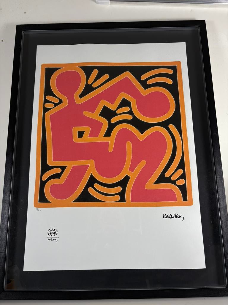 Keith Haring Limited Edition Litho 59/150 Certificaat lijst, Antiek en Kunst, Kunst | Litho's en Zeefdrukken, Ophalen of Verzenden