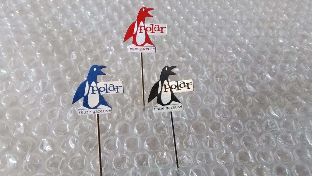 3 verschillende kleuren speldjes polar reuze gazeuse limonad, Ophalen of Verzenden